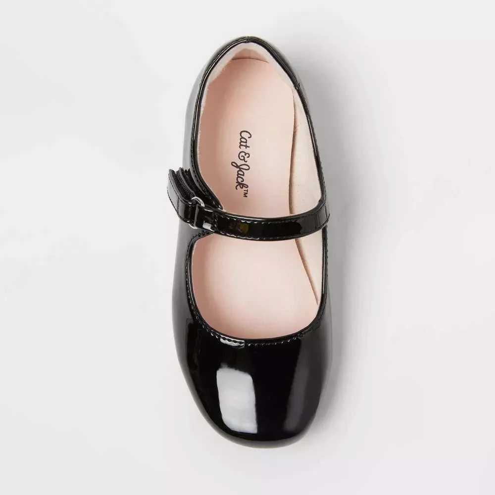 Toddler Girl Marie Mary Jane Shoes by Cat & Jack Black Size 9 New With Tags